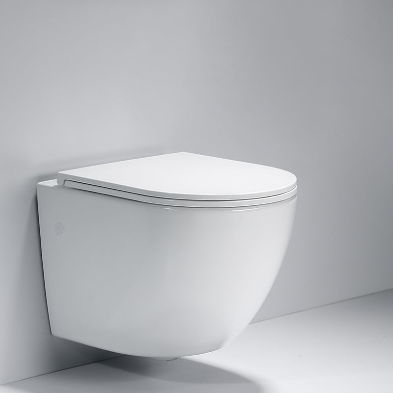 Modern White Siphon Jet Flush Toilet One-Piece Wall-mount Toilet for Bathroom Clearhalo 'Bathroom Remodel & Bathroom Fixtures' 'Home Improvement' 'home_improvement' 'home_improvement_toilets' 'Toilets & Bidets' 'Toilets' 6741333