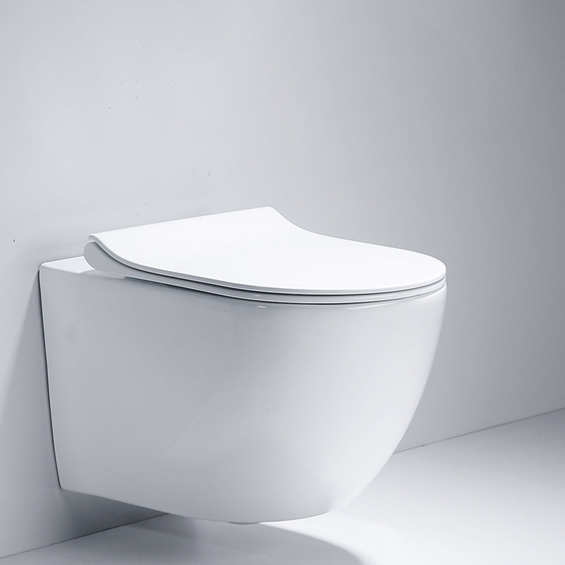 Modern White Siphon Jet Flush Toilet One-Piece Wall-mount Toilet for Bathroom Clearhalo 'Bathroom Remodel & Bathroom Fixtures' 'Home Improvement' 'home_improvement' 'home_improvement_toilets' 'Toilets & Bidets' 'Toilets' 6741334
