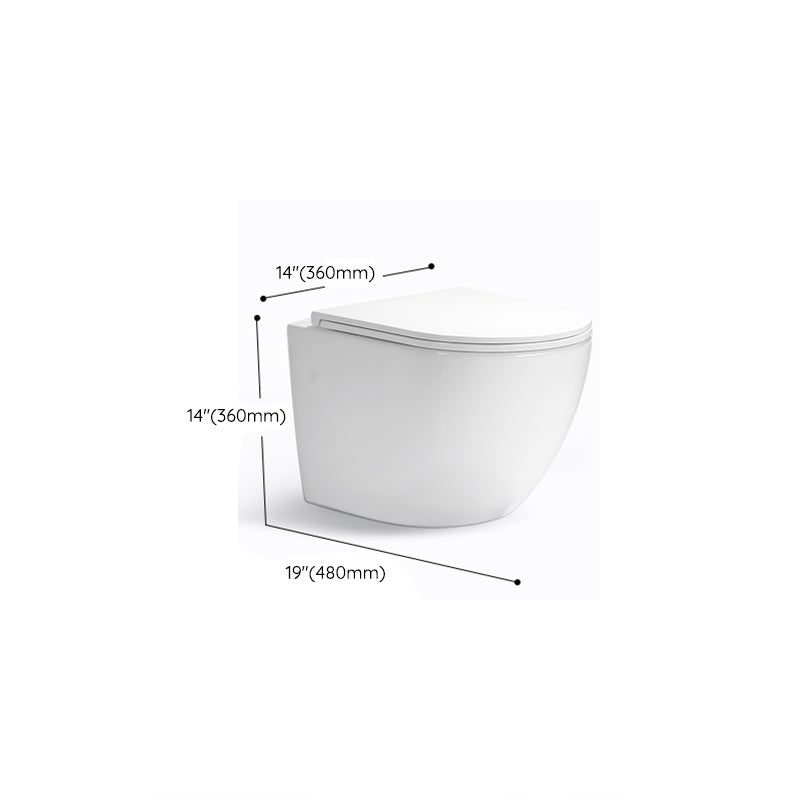 Modern White Siphon Jet Flush Toilet One-Piece Wall-mount Toilet for Bathroom Clearhalo 'Bathroom Remodel & Bathroom Fixtures' 'Home Improvement' 'home_improvement' 'home_improvement_toilets' 'Toilets & Bidets' 'Toilets' 6741336
