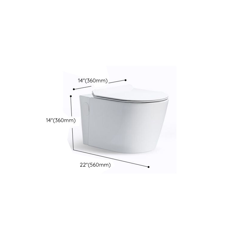 Modern White Siphon Jet Flush Toilet One-Piece Wall-mount Toilet for Bathroom Clearhalo 'Bathroom Remodel & Bathroom Fixtures' 'Home Improvement' 'home_improvement' 'home_improvement_toilets' 'Toilets & Bidets' 'Toilets' 6741339