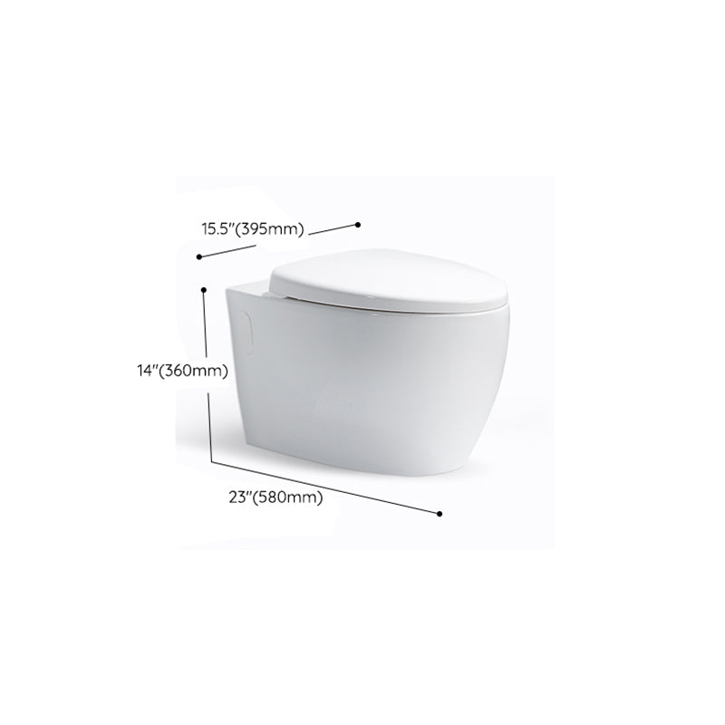 Modern White Siphon Jet Flush Toilet One-Piece Wall-mount Toilet for Bathroom Clearhalo 'Bathroom Remodel & Bathroom Fixtures' 'Home Improvement' 'home_improvement' 'home_improvement_toilets' 'Toilets & Bidets' 'Toilets' 6741340