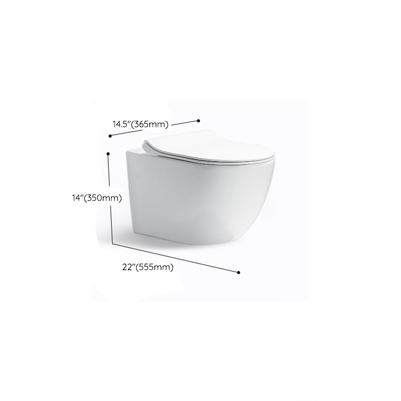 Modern White Siphon Jet Flush Toilet One-Piece Wall-mount Toilet for Bathroom Clearhalo 'Bathroom Remodel & Bathroom Fixtures' 'Home Improvement' 'home_improvement' 'home_improvement_toilets' 'Toilets & Bidets' 'Toilets' 6741341