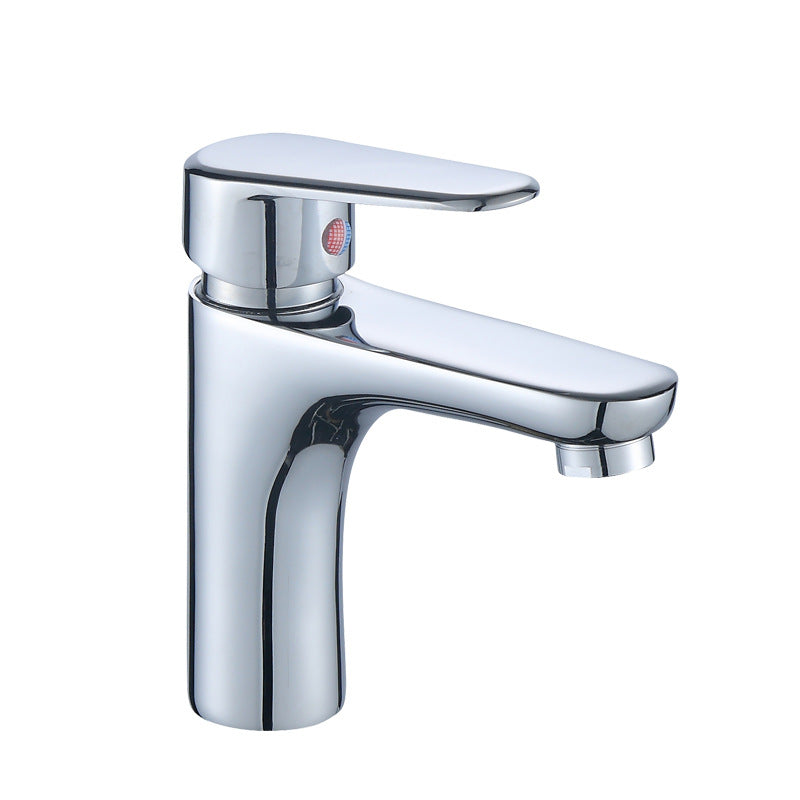 Modern Sink Faucet Solid Color Brass Basin Lavatory Faucet for Bathroom Clearhalo 'Bathroom Remodel & Bathroom Fixtures' 'Bathroom Sink Faucets' 'Bathroom Sinks & Faucet Components' 'bathroom_sink_faucets' 'Home Improvement' 'home_improvement' 'home_improvement_bathroom_sink_faucets' 6742644