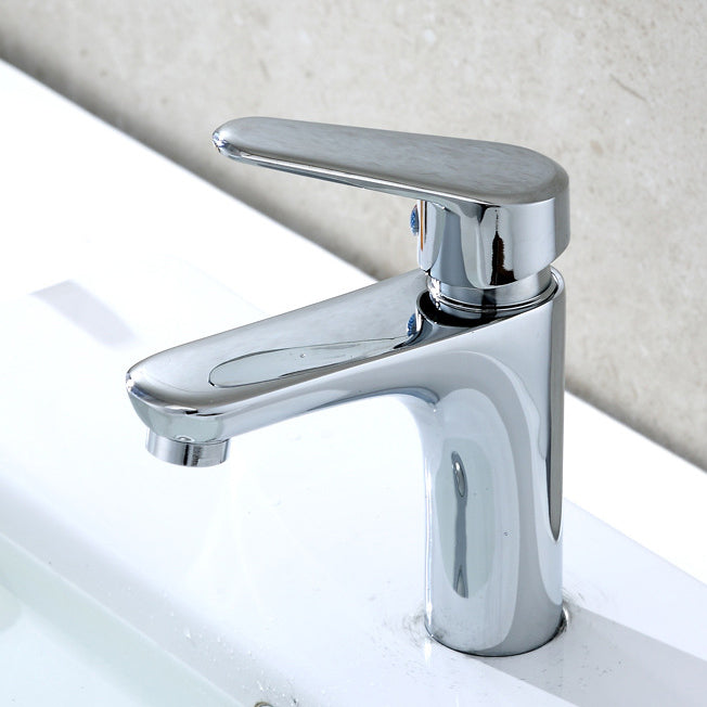 Modern Sink Faucet Solid Color Brass Basin Lavatory Faucet for Bathroom Clearhalo 'Bathroom Remodel & Bathroom Fixtures' 'Bathroom Sink Faucets' 'Bathroom Sinks & Faucet Components' 'bathroom_sink_faucets' 'Home Improvement' 'home_improvement' 'home_improvement_bathroom_sink_faucets' 6742649