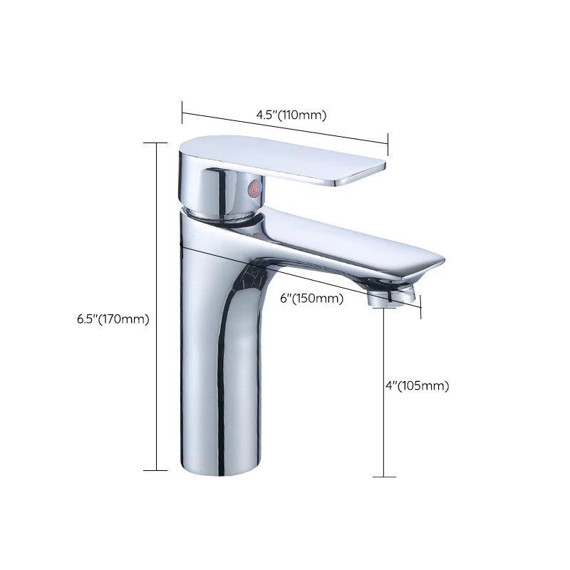 Modern Sink Faucet Solid Color Brass Basin Lavatory Faucet for Bathroom Clearhalo 'Bathroom Remodel & Bathroom Fixtures' 'Bathroom Sink Faucets' 'Bathroom Sinks & Faucet Components' 'bathroom_sink_faucets' 'Home Improvement' 'home_improvement' 'home_improvement_bathroom_sink_faucets' 6742656