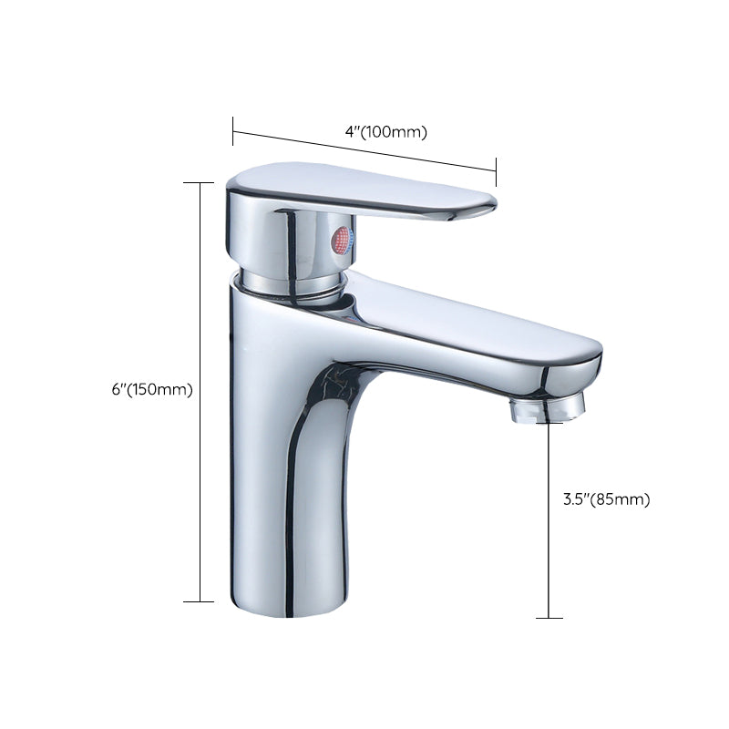 Modern Sink Faucet Solid Color Brass Basin Lavatory Faucet for Bathroom Clearhalo 'Bathroom Remodel & Bathroom Fixtures' 'Bathroom Sink Faucets' 'Bathroom Sinks & Faucet Components' 'bathroom_sink_faucets' 'Home Improvement' 'home_improvement' 'home_improvement_bathroom_sink_faucets' 6742657