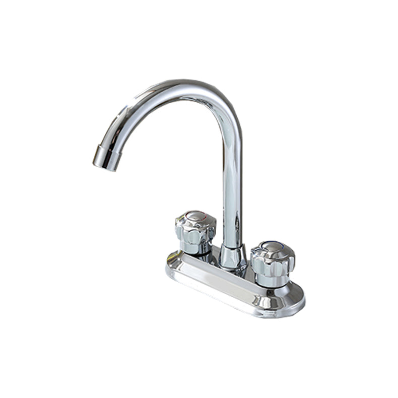 High-Arc Swivel Faucet Two Handles Brass Vessel Faucet for Bathroom Clearhalo 'Bathroom Remodel & Bathroom Fixtures' 'Bathroom Sink Faucets' 'Bathroom Sinks & Faucet Components' 'bathroom_sink_faucets' 'Home Improvement' 'home_improvement' 'home_improvement_bathroom_sink_faucets' 6742667