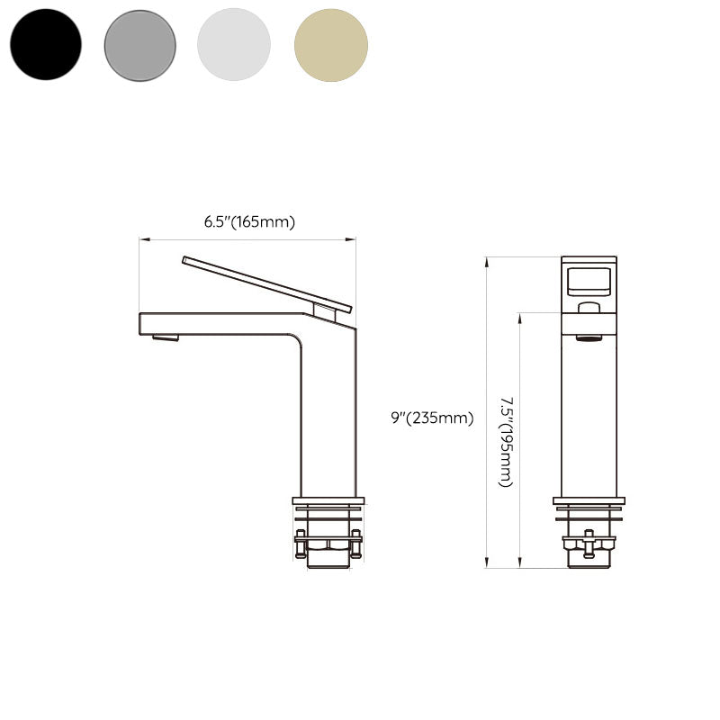 Lever Handle Faucet Glam Style Vessel Sink Faucet for Bathroom Clearhalo 'Bathroom Remodel & Bathroom Fixtures' 'Bathroom Sink Faucets' 'Bathroom Sinks & Faucet Components' 'bathroom_sink_faucets' 'Home Improvement' 'home_improvement' 'home_improvement_bathroom_sink_faucets' 6742788