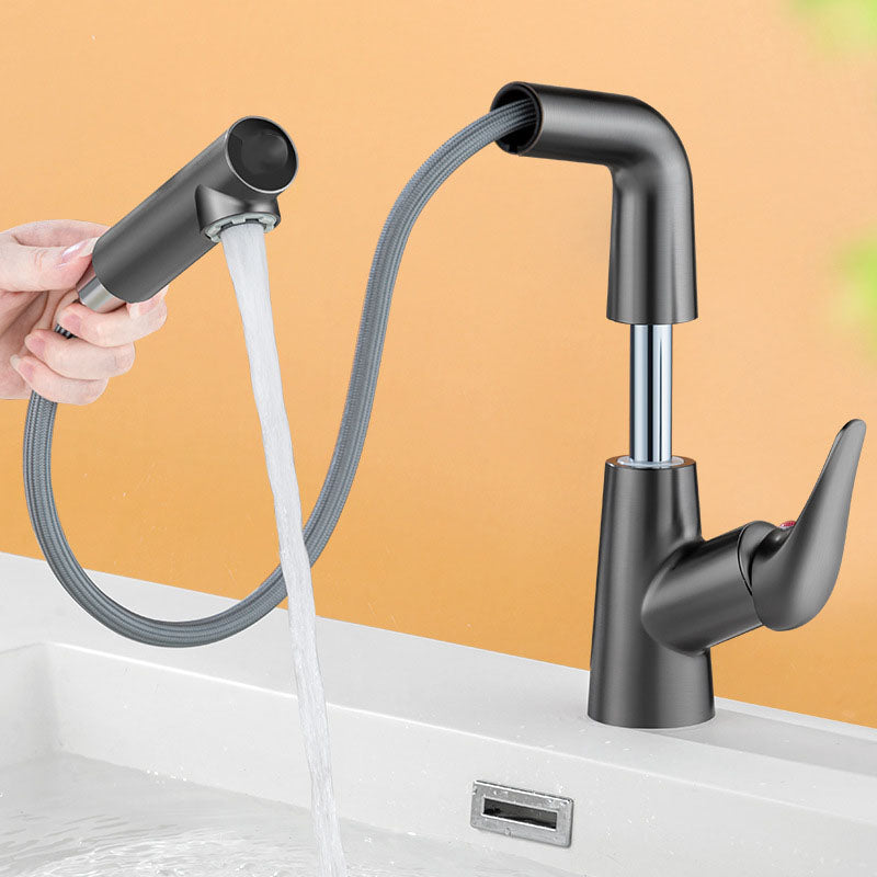 Modern Sink Faucet Solid Color Vessel Sink Faucet for Bathroom Clearhalo 'Bathroom Remodel & Bathroom Fixtures' 'Bathroom Sink Faucets' 'Bathroom Sinks & Faucet Components' 'bathroom_sink_faucets' 'Home Improvement' 'home_improvement' 'home_improvement_bathroom_sink_faucets' 6742789