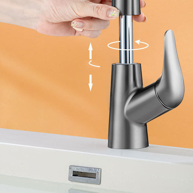 Modern Sink Faucet Solid Color Vessel Sink Faucet for Bathroom Clearhalo 'Bathroom Remodel & Bathroom Fixtures' 'Bathroom Sink Faucets' 'Bathroom Sinks & Faucet Components' 'bathroom_sink_faucets' 'Home Improvement' 'home_improvement' 'home_improvement_bathroom_sink_faucets' 6742799