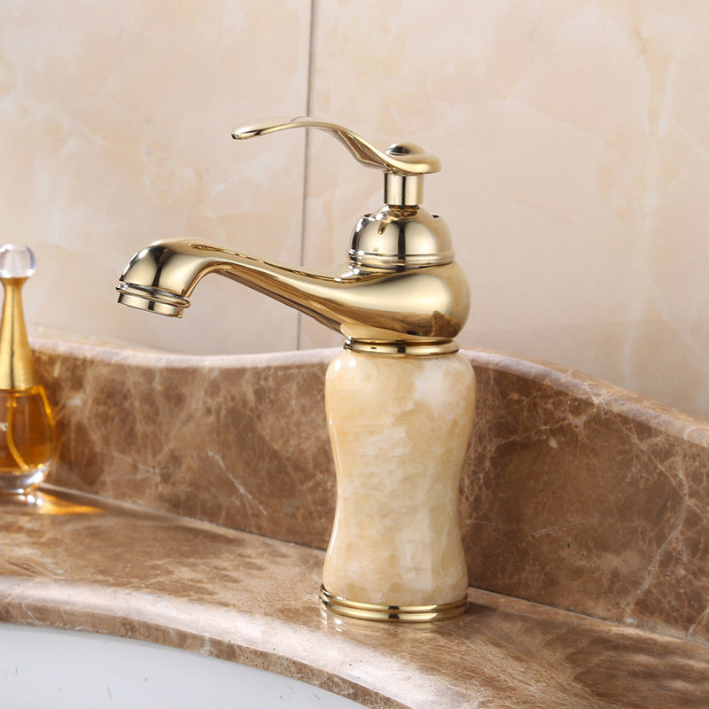 Luxury Vessel Faucet Brass Lever Handles Low Arc Basin Lavatory Faucet Clearhalo 'Bathroom Remodel & Bathroom Fixtures' 'Bathroom Sink Faucets' 'Bathroom Sinks & Faucet Components' 'bathroom_sink_faucets' 'Home Improvement' 'home_improvement' 'home_improvement_bathroom_sink_faucets' 6742815