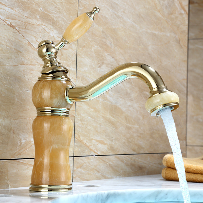 Luxury Vessel Faucet Brass Lever Handles Low Arc Basin Lavatory Faucet Yellow Clearhalo 'Bathroom Remodel & Bathroom Fixtures' 'Bathroom Sink Faucets' 'Bathroom Sinks & Faucet Components' 'bathroom_sink_faucets' 'Home Improvement' 'home_improvement' 'home_improvement_bathroom_sink_faucets' 6742822