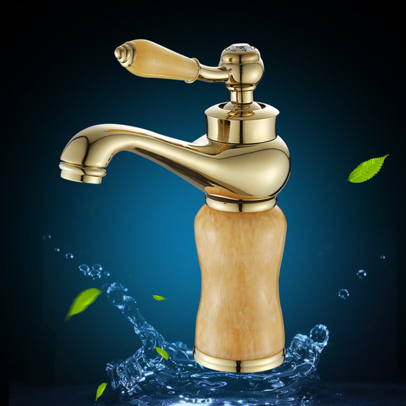 Luxury Vessel Faucet Brass Lever Handles Low Arc Basin Lavatory Faucet Clearhalo 'Bathroom Remodel & Bathroom Fixtures' 'Bathroom Sink Faucets' 'Bathroom Sinks & Faucet Components' 'bathroom_sink_faucets' 'Home Improvement' 'home_improvement' 'home_improvement_bathroom_sink_faucets' 6742827