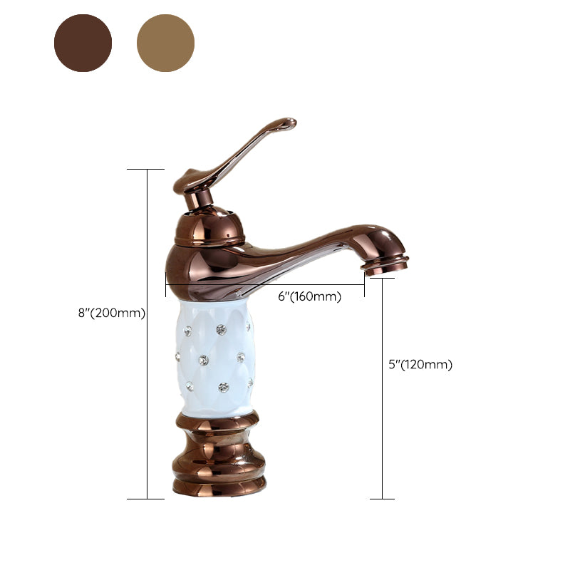 Luxury Vessel Faucet Brass Lever Handles Low Arc Basin Lavatory Faucet Clearhalo 'Bathroom Remodel & Bathroom Fixtures' 'Bathroom Sink Faucets' 'Bathroom Sinks & Faucet Components' 'bathroom_sink_faucets' 'Home Improvement' 'home_improvement' 'home_improvement_bathroom_sink_faucets' 6742835