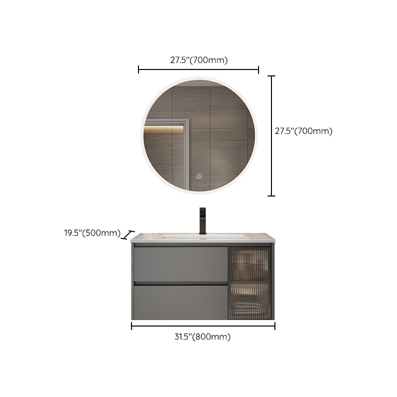 Modern Bathroom Sink Vanity Mirror Cabinet Vanity Cabinet with Storage Shelving Clearhalo 'Bathroom Remodel & Bathroom Fixtures' 'Bathroom Vanities' 'bathroom_vanities' 'Home Improvement' 'home_improvement' 'home_improvement_bathroom_vanities' 6743807