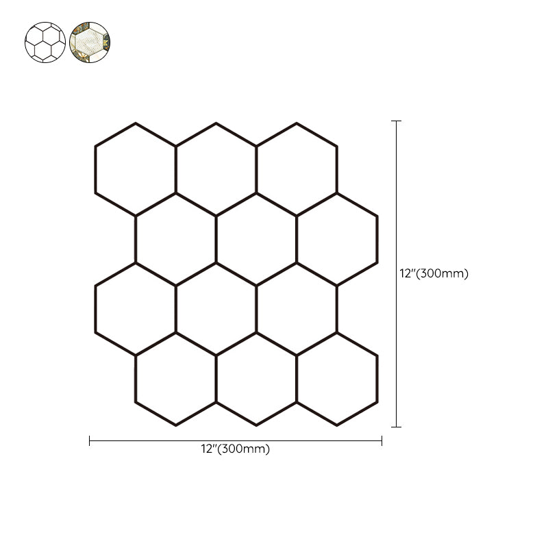 Peel and Stick Tiles Hexagonal Plastic Waterproof Peel & Stick Tile for Shower 2-Pack Clearhalo 'Flooring 'Home Improvement' 'home_improvement' 'home_improvement_peel_stick_blacksplash' 'Peel & Stick Backsplash Tile' 'peel_stick_blacksplash' 'Walls & Ceilings' Walls and Ceiling' 6744126