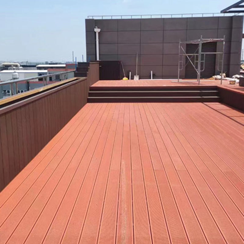 Deck Plank Wooden Waterproof Snapping Embossed Outdoor Floor Board Red Wood 10-Piece Set Clearhalo 'Home Improvement' 'home_improvement' 'home_improvement_outdoor_deck_tiles_planks' 'Outdoor Deck Tiles & Planks' 'Outdoor Flooring & Tile' 'Outdoor Remodel' 'outdoor_deck_tiles_planks' 6744312