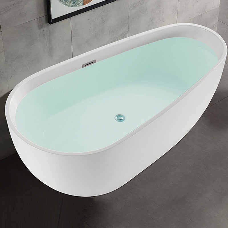 Modern Freestanding Bath Tub Acrylic Free Form Bathtub with Overflow Trim White Clearhalo 'Bathroom Remodel & Bathroom Fixtures' 'Bathtubs' 'Home Improvement' 'home_improvement' 'home_improvement_bathtubs' 'Showers & Bathtubs' 6745020