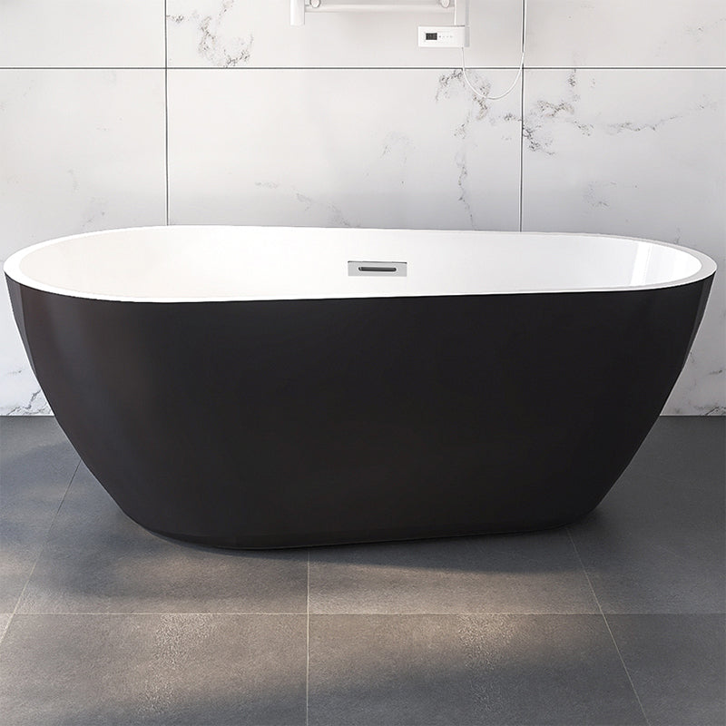 Modern Freestanding Bath Tub Acrylic Free Form Bathtub with Overflow Trim Clearhalo 'Bathroom Remodel & Bathroom Fixtures' 'Bathtubs' 'Home Improvement' 'home_improvement' 'home_improvement_bathtubs' 'Showers & Bathtubs' 6745023