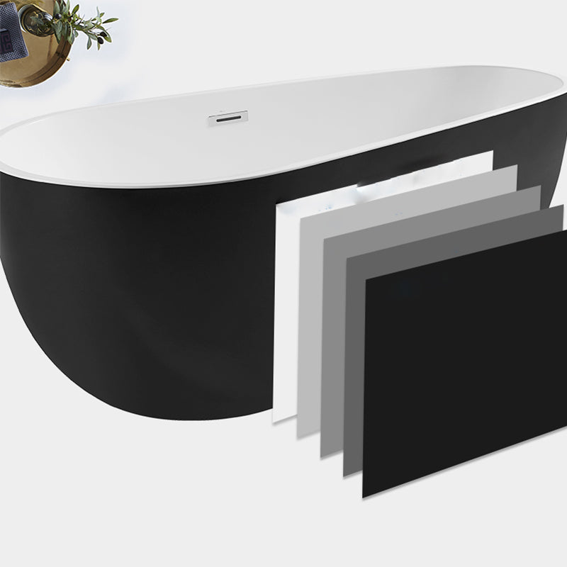 Modern Freestanding Bath Tub Acrylic Free Form Bathtub with Overflow Trim Clearhalo 'Bathroom Remodel & Bathroom Fixtures' 'Bathtubs' 'Home Improvement' 'home_improvement' 'home_improvement_bathtubs' 'Showers & Bathtubs' 6745026