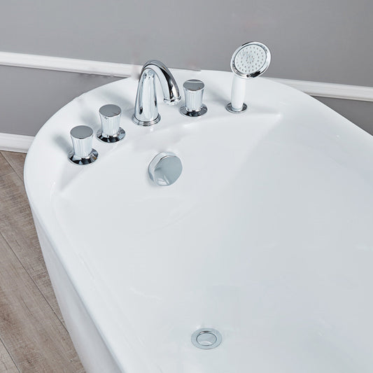 Modern Style Freestanding Bath Tub Acrylic Free Form Bathtub in White Clearhalo 'Bathroom Remodel & Bathroom Fixtures' 'Bathtubs' 'Home Improvement' 'home_improvement' 'home_improvement_bathtubs' 'Showers & Bathtubs' 6745204