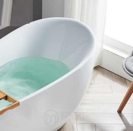 Modern Style Freestanding Bath Tub Acrylic Free Form Bathtub in White Clearhalo 'Bathroom Remodel & Bathroom Fixtures' 'Bathtubs' 'Home Improvement' 'home_improvement' 'home_improvement_bathtubs' 'Showers & Bathtubs' 6745206