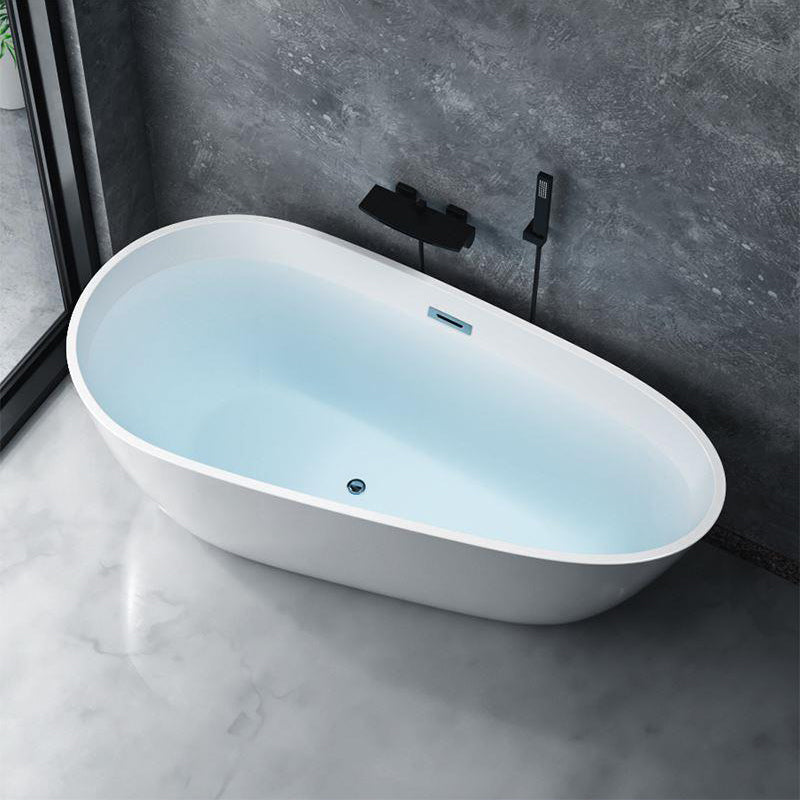 Modern Acrylic Bathtub Freestanding Soaking Bathtub with Drain Bathtub and Overflow Hole Black Tub with Wall Mounted Faucets Clearhalo 'Bathroom Remodel & Bathroom Fixtures' 'Bathtubs' 'Home Improvement' 'home_improvement' 'home_improvement_bathtubs' 'Showers & Bathtubs' 6745226