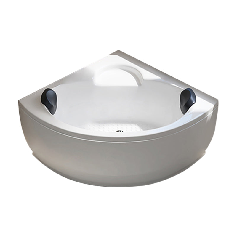 Modern Corner Acrylic Bathtub Air/Whirlpool Bathtub with Drain and Overflow Trim Tub Only Tub Clearhalo 'Bathroom Remodel & Bathroom Fixtures' 'Bathtubs' 'Home Improvement' 'home_improvement' 'home_improvement_bathtubs' 'Showers & Bathtubs' 6745243