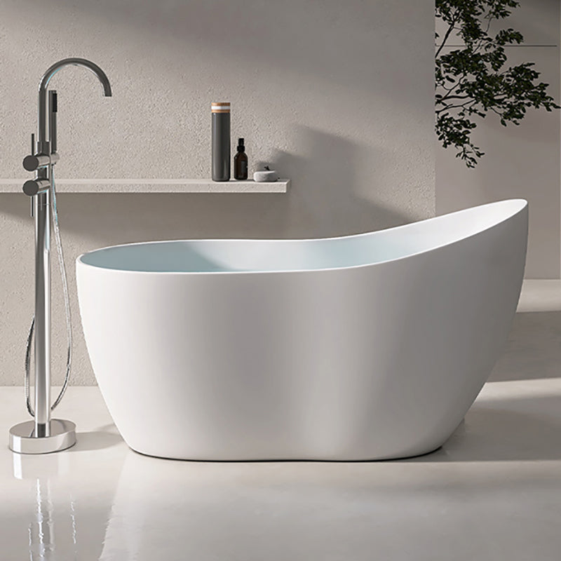 Modern Acrylic White Bathtub Freestanding Soaking Bathtub with Drain Silver 66"L x 30"W x 31"H Tub with Freestanding Tub Fillers Clearhalo 'Bathroom Remodel & Bathroom Fixtures' 'Bathtubs' 'Home Improvement' 'home_improvement' 'home_improvement_bathtubs' 'Showers & Bathtubs' 6745330