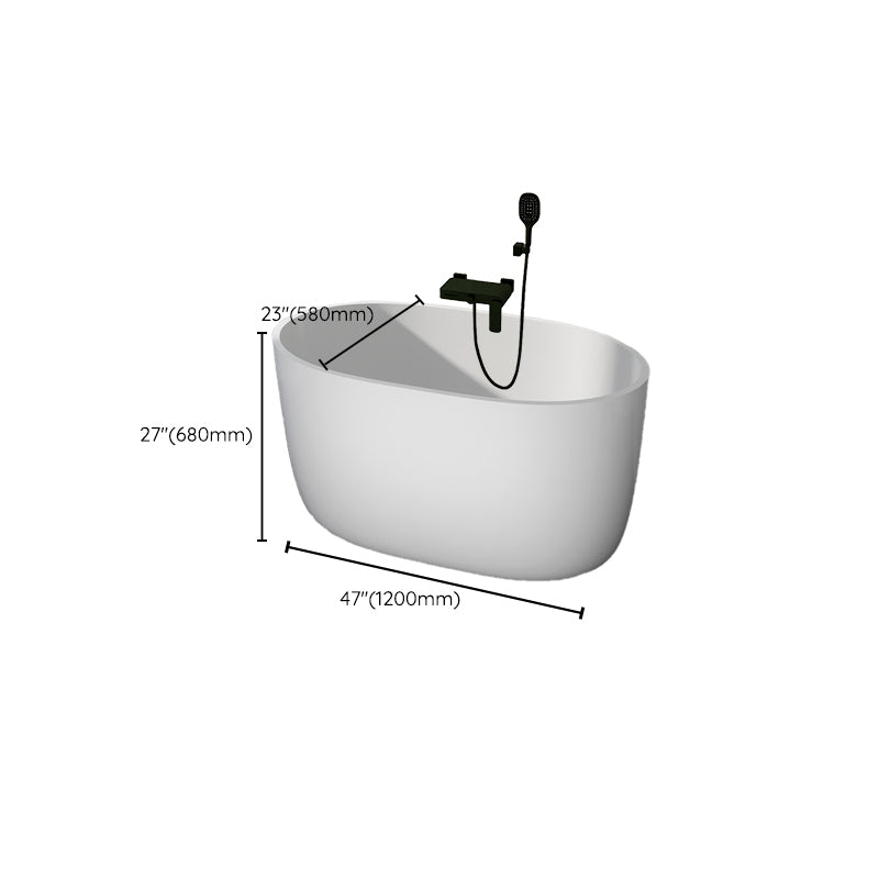 Modern Acrylic Ellipse White Bathtub Back to Wall with Drain Bath Tub Clearhalo 'Bathroom Remodel & Bathroom Fixtures' 'Bathtubs' 'Home Improvement' 'home_improvement' 'home_improvement_bathtubs' 'Showers & Bathtubs' 6745416