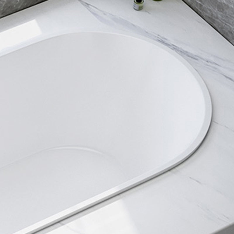 Contemporary Oval Drop-in Bathtub Soaking Acrylic Bath Tub in White Clearhalo 'Bathroom Remodel & Bathroom Fixtures' 'Bathtubs' 'Home Improvement' 'home_improvement' 'home_improvement_bathtubs' 'Showers & Bathtubs' 6745442