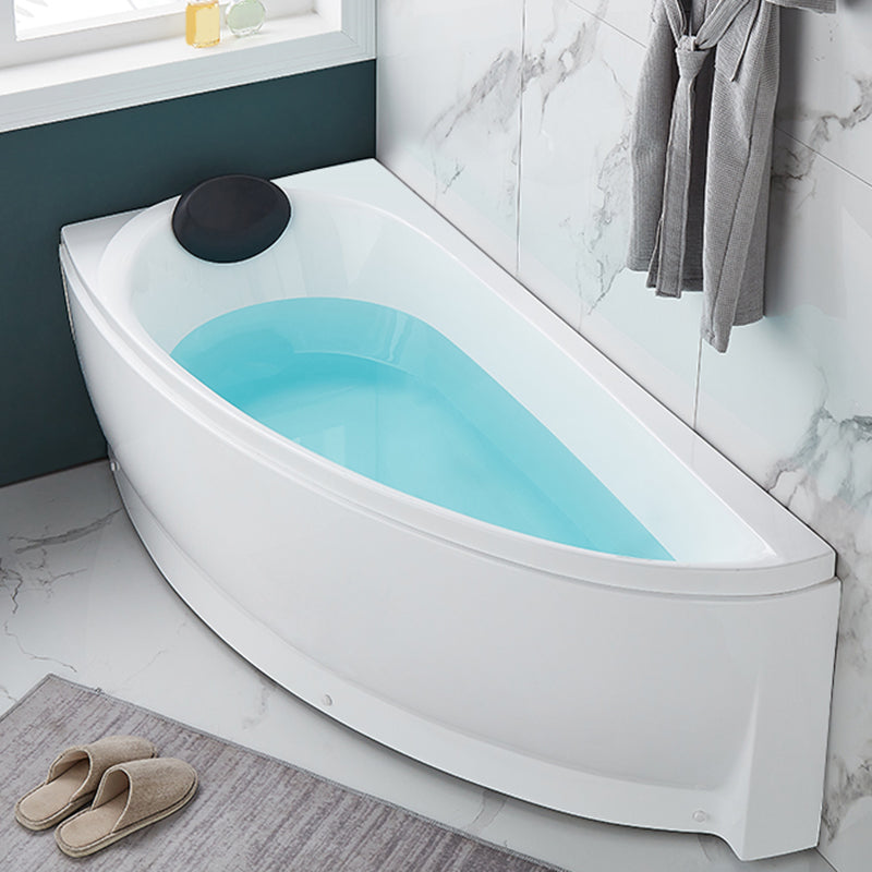 White Drop-in Bathtub Contemporary Corner Back to Wall Acrylic Bathtub Tub Only Right Clearhalo 'Bathroom Remodel & Bathroom Fixtures' 'Bathtubs' 'Home Improvement' 'home_improvement' 'home_improvement_bathtubs' 'Showers & Bathtubs' 6745472