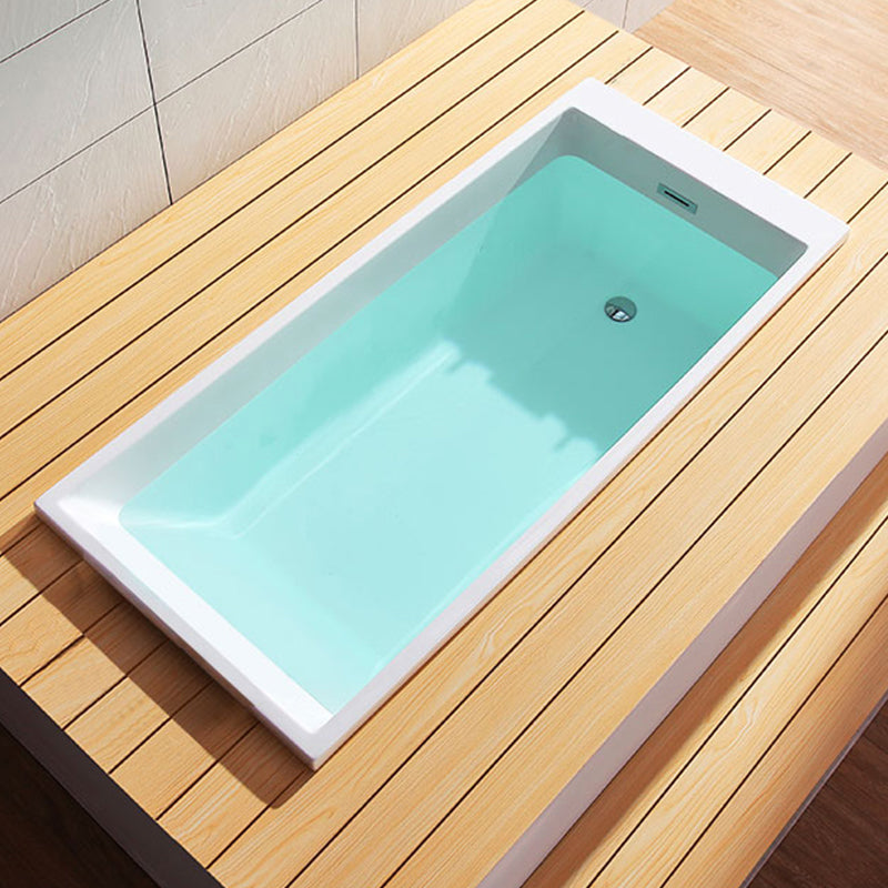 Modern Embedded Bathtub Acrylic Bath Tub with Drain and Massage Device Tub Only Tub Clearhalo 'Bathroom Remodel & Bathroom Fixtures' 'Bathtubs' 'Home Improvement' 'home_improvement' 'home_improvement_bathtubs' 'Showers & Bathtubs' 6745501