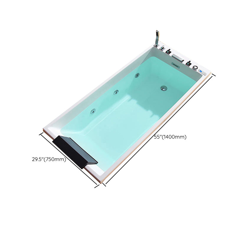 Modern Embedded Bathtub Acrylic Bath Tub with Drain and Massage Device Clearhalo 'Bathroom Remodel & Bathroom Fixtures' 'Bathtubs' 'Home Improvement' 'home_improvement' 'home_improvement_bathtubs' 'Showers & Bathtubs' 6745527