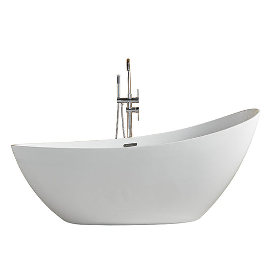 Contemporary Freestanding Soaking Bathtub Oval Slipper Acrylic Bathtub Clearhalo 'Bathroom Remodel & Bathroom Fixtures' 'Bathtubs' 'Home Improvement' 'home_improvement' 'home_improvement_bathtubs' 'Showers & Bathtubs' 6745878