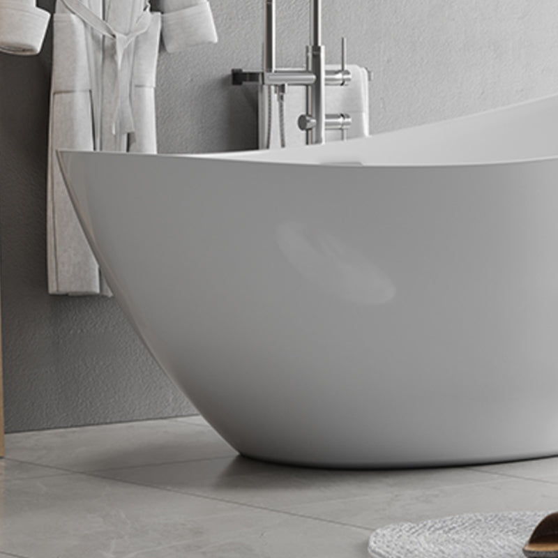 Contemporary Freestanding Soaking Bathtub Oval Slipper Acrylic Bathtub Clearhalo 'Bathroom Remodel & Bathroom Fixtures' 'Bathtubs' 'Home Improvement' 'home_improvement' 'home_improvement_bathtubs' 'Showers & Bathtubs' 6745887