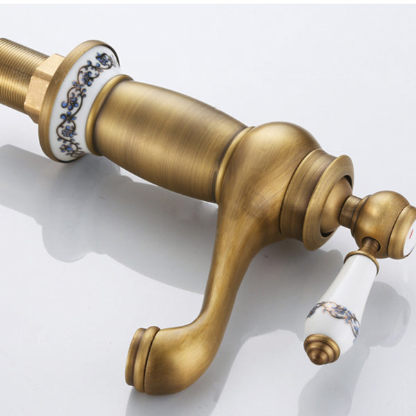 Low-arc Country Vessel Faucet Single Handle Brass Faucet for Bathroom Clearhalo 'Bathroom Remodel & Bathroom Fixtures' 'Bathroom Sink Faucets' 'Bathroom Sinks & Faucet Components' 'bathroom_sink_faucets' 'Home Improvement' 'home_improvement' 'home_improvement_bathroom_sink_faucets' 6756252