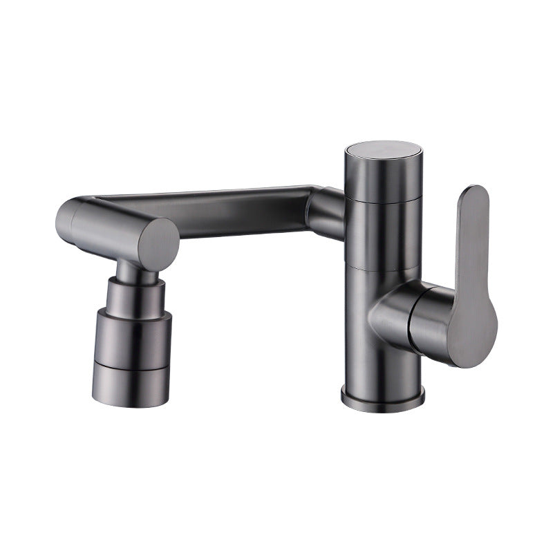 Modern Widespread Sink Faucet Solid Color Stainless Steel Centerset Lavatory Faucet Clearhalo 'bathroom_sink_faucets' 'Conjunta de Baño y Conjunta de Grifo' 'Coronamiento de Baño y Dispositivo de Baño' 'Grifo del lavabo del baño' 'Hogar' 'home_improvement' 'home_improvement_bathroom_sink_faucets' 'Mejoras para el hogar' 6756311