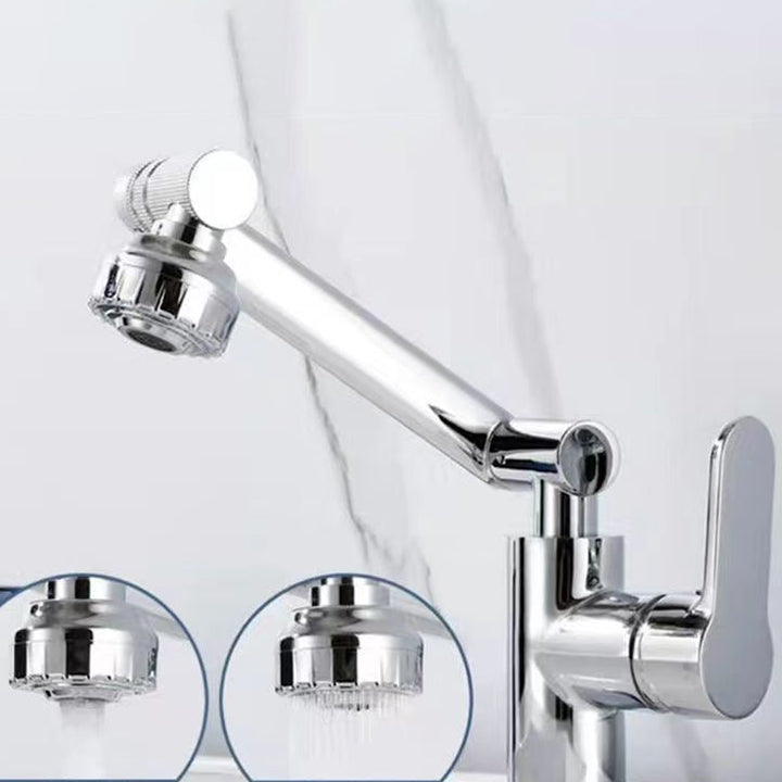 Modern Vessel Sink Faucet Stainless Steel Lever Handles Swivel Spout Vessel Faucet Clearhalo 'Bathroom Remodel & Bathroom Fixtures' 'Bathroom Sink Faucets' 'Bathroom Sinks & Faucet Components' 'bathroom_sink_faucets' 'Home Improvement' 'home_improvement' 'home_improvement_bathroom_sink_faucets' 6756326