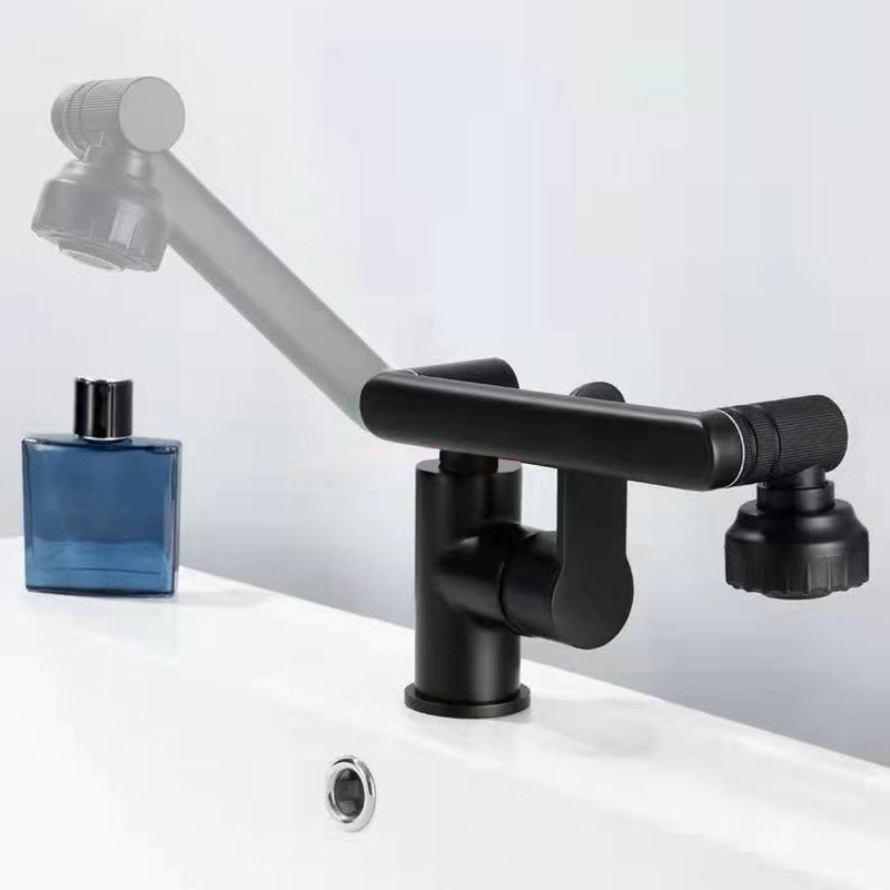 Modern Vessel Sink Faucet Stainless Steel Lever Handles Swivel Spout Vessel Faucet Clearhalo 'Bathroom Remodel & Bathroom Fixtures' 'Bathroom Sink Faucets' 'Bathroom Sinks & Faucet Components' 'bathroom_sink_faucets' 'Home Improvement' 'home_improvement' 'home_improvement_bathroom_sink_faucets' 6756330