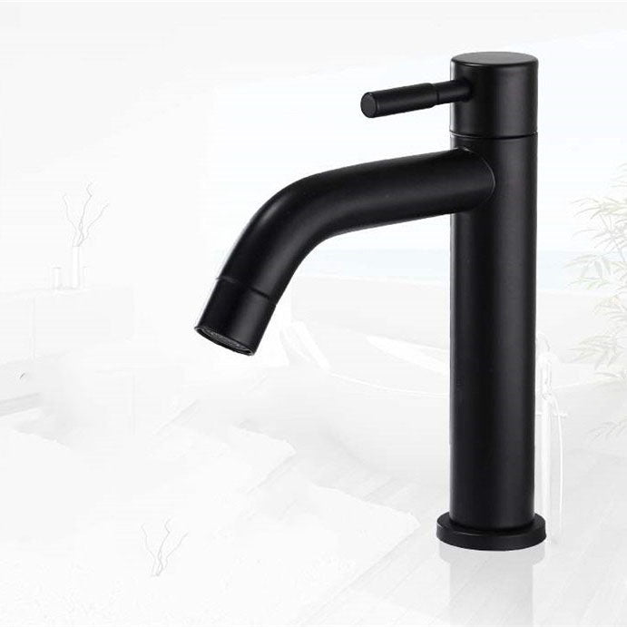 Industrial Vessel Faucet Stainless Steel Lever Handle Bathroom Faucet Clearhalo 'Bathroom Remodel & Bathroom Fixtures' 'Bathroom Sink Faucets' 'Bathroom Sinks & Faucet Components' 'bathroom_sink_faucets' 'Home Improvement' 'home_improvement' 'home_improvement_bathroom_sink_faucets' 6756370