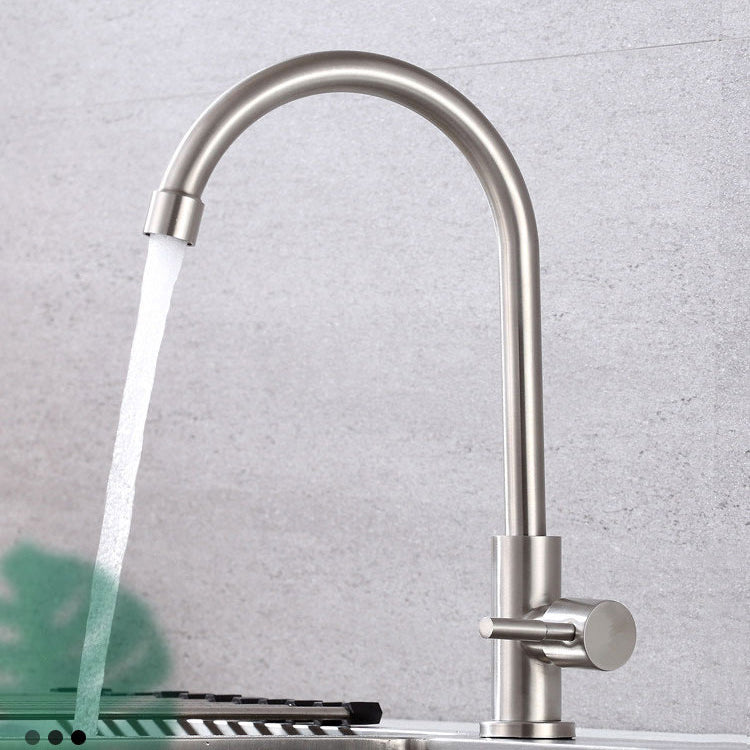 Modern Pull down Single Rotary Switch Kitchen Faucet High Arch Water Filler Clearhalo 'Home Improvement' 'home_improvement' 'home_improvement_kitchen_faucets' 'Kitchen Faucets' 'Kitchen Remodel & Kitchen Fixtures' 'Kitchen Sinks & Faucet Components' 'kitchen_faucets' 6756519