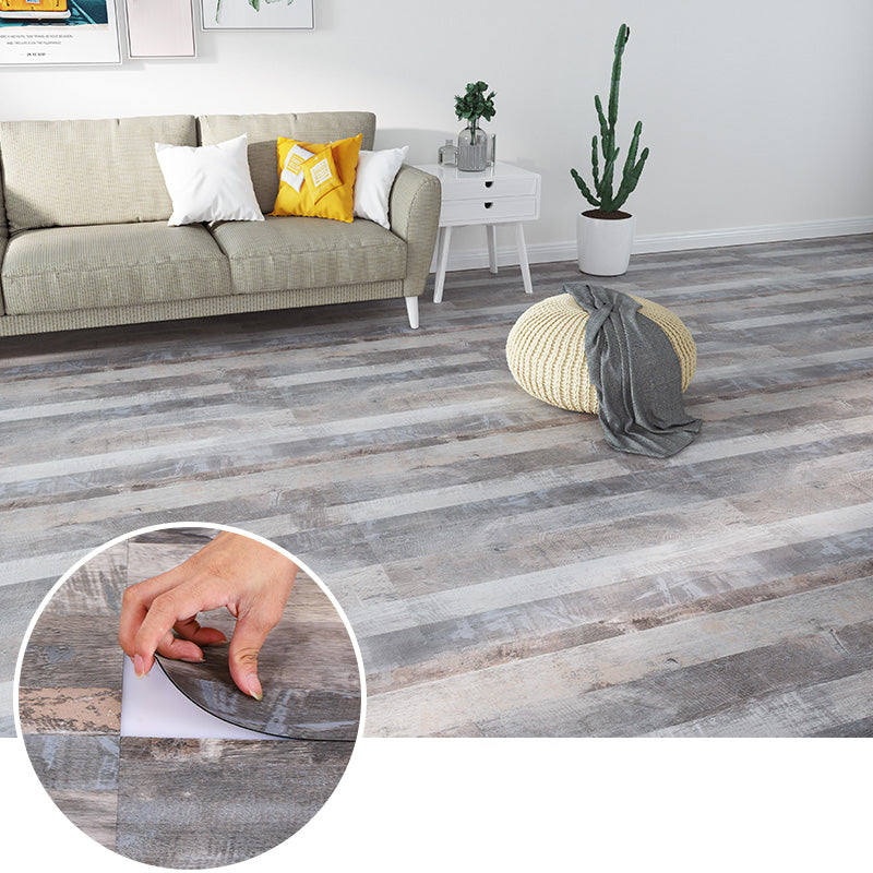 Modern PVC Flooring Peel and Stick Wood Look Embossed Vinyl Floor Planks Smoke Gray Clearhalo 'Flooring 'Home Improvement' 'home_improvement' 'home_improvement_vinyl_flooring' 'Vinyl Flooring' 'vinyl_flooring' Walls and Ceiling' 6756865