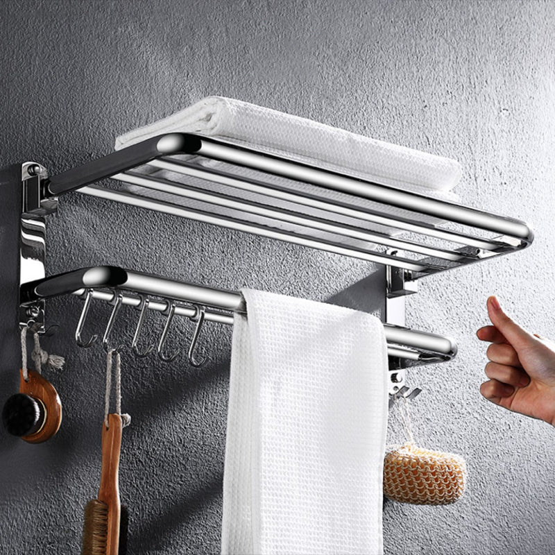 Modern Stainless Steel Bath Shelf Paper Holder Bathroom Accessory Kit Clearhalo 'Bathroom Hardware Sets' 'Bathroom Hardware' 'Bathroom Remodel & Bathroom Fixtures' 'bathroom_hardware_sets' 'Home Improvement' 'home_improvement' 'home_improvement_bathroom_hardware_sets' 6762986