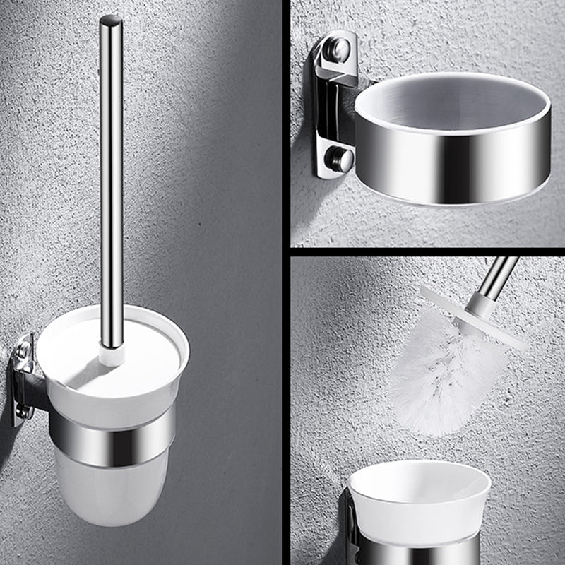 Modern Stainless Steel Bath Shelf Paper Holder Bathroom Accessory Kit Clearhalo 'Bathroom Hardware Sets' 'Bathroom Hardware' 'Bathroom Remodel & Bathroom Fixtures' 'bathroom_hardware_sets' 'Home Improvement' 'home_improvement' 'home_improvement_bathroom_hardware_sets' 6762996