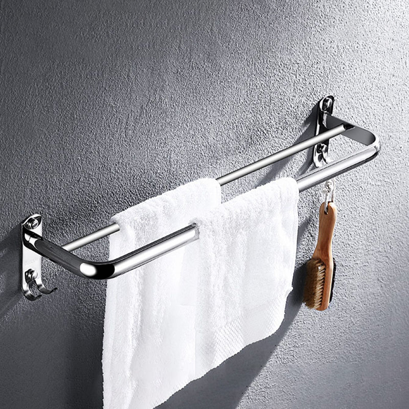 Modern Stainless Steel Bath Shelf Paper Holder Bathroom Accessory Kit Clearhalo 'Bathroom Hardware Sets' 'Bathroom Hardware' 'Bathroom Remodel & Bathroom Fixtures' 'bathroom_hardware_sets' 'Home Improvement' 'home_improvement' 'home_improvement_bathroom_hardware_sets' 6763012