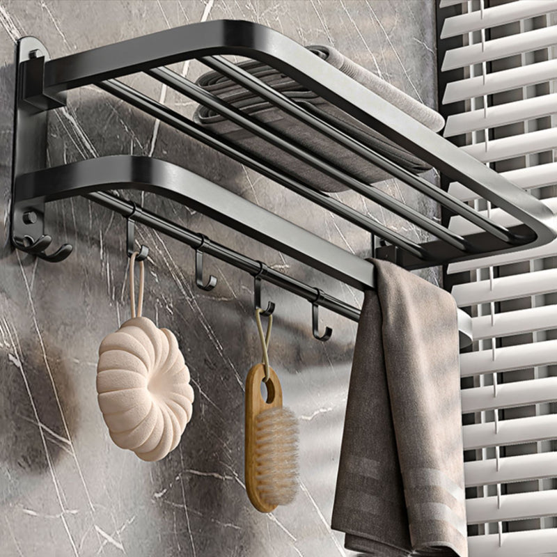 Modern Grey Bathroom Accessory Set Bath Shelf Bath Hardware Set Clearhalo 'Bathroom Hardware Sets' 'Bathroom Hardware' 'Bathroom Remodel & Bathroom Fixtures' 'bathroom_hardware_sets' 'Home Improvement' 'home_improvement' 'home_improvement_bathroom_hardware_sets' 6763044