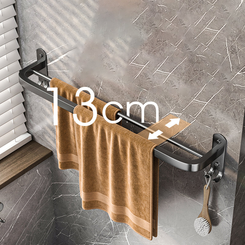 Modern Grey Bathroom Accessory Set Bath Shelf Bath Hardware Set Clearhalo 'Bathroom Hardware Sets' 'Bathroom Hardware' 'Bathroom Remodel & Bathroom Fixtures' 'bathroom_hardware_sets' 'Home Improvement' 'home_improvement' 'home_improvement_bathroom_hardware_sets' 6763052