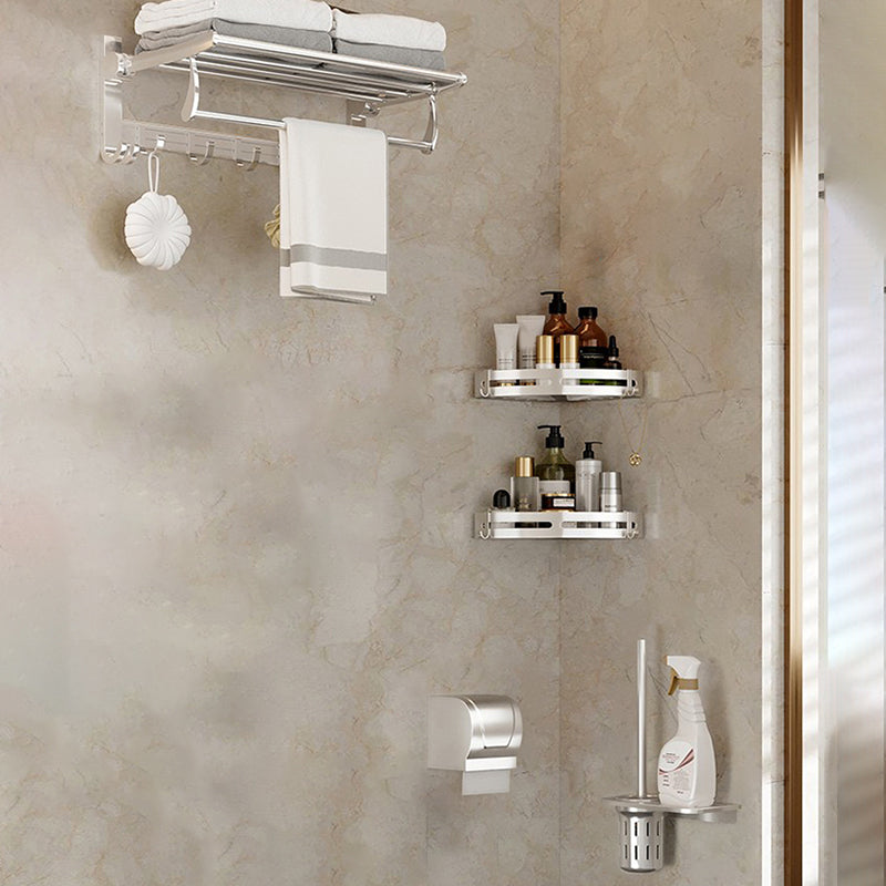 Traditional Bath Shelf Stainless Steel Paper Holder Bathroom Accessories Hardware Set 5-Piece Set (Toilet Paper Holder) Clearhalo 'Bathroom Hardware Sets' 'Bathroom Hardware' 'Bathroom Remodel & Bathroom Fixtures' 'bathroom_hardware_sets' 'Home Improvement' 'home_improvement' 'home_improvement_bathroom_hardware_sets' 6763098