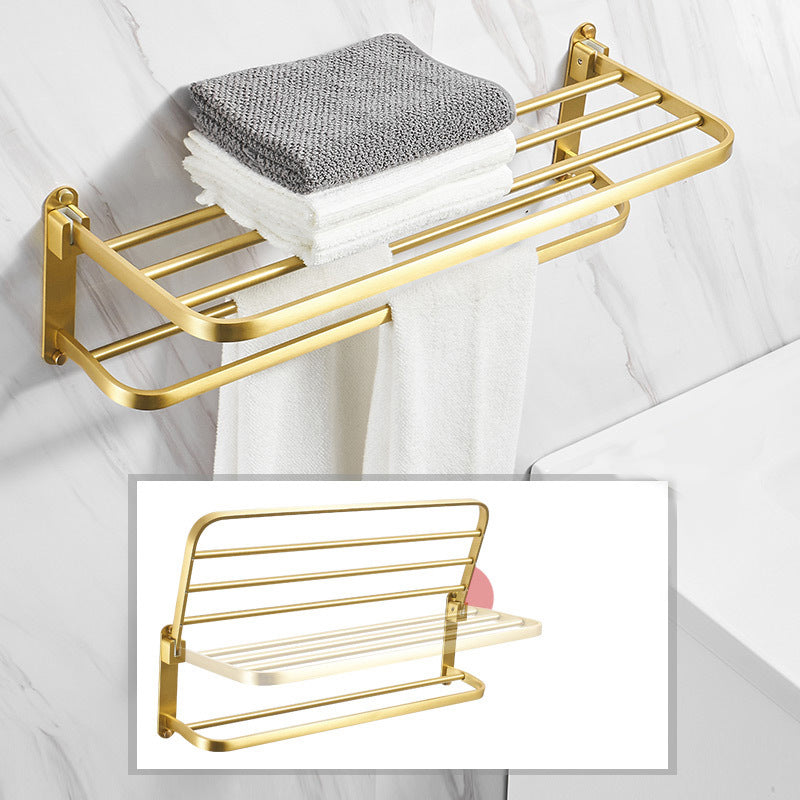 Modern Bathroom Hardware Paper Holder Bath Shelf Gold Bathroom Accessory Kit Clearhalo 'Bathroom Hardware Sets' 'Bathroom Hardware' 'Bathroom Remodel & Bathroom Fixtures' 'bathroom_hardware_sets' 'Home Improvement' 'home_improvement' 'home_improvement_bathroom_hardware_sets' 6763155